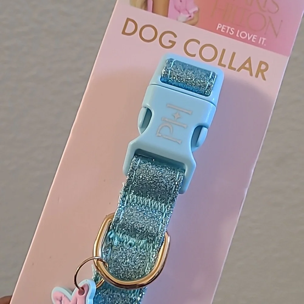 Paris Hilton Sparkling Blue Dog Collar